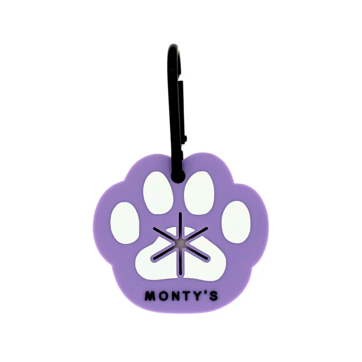 Monty's Silicone Used Poop Bag Handsfree Holder - Purple