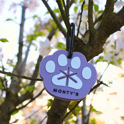Monty's Silicone Used Poop Bag Handsfree Holder - Purple