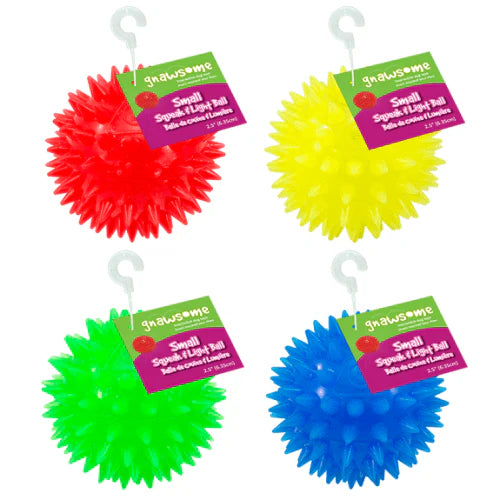 Gnawsome Small Squeak and Light Ball - Small 2.5"