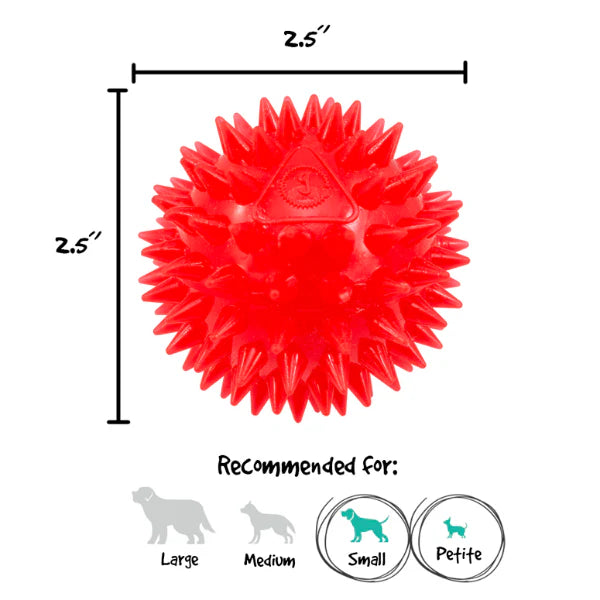Gnawsome Small Squeak and Light Ball - Small 2.5"