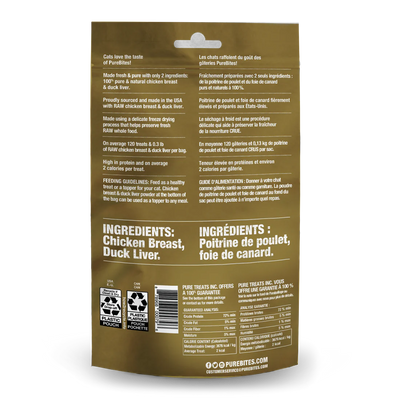 PureBites Chicken & Duck Freeze Dried Cat Treats 32g