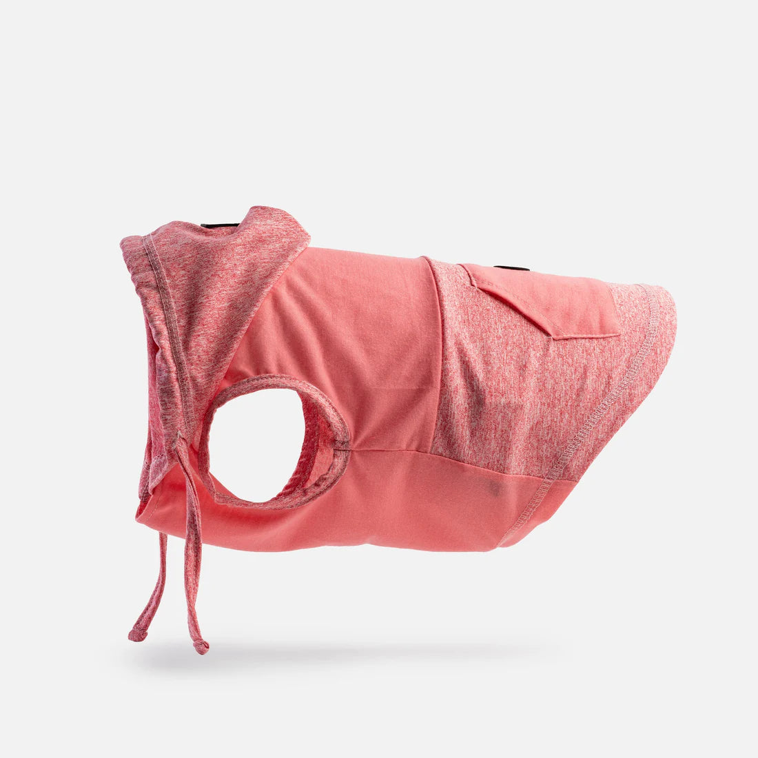 Silver Paw Urban Fit Dog Hoodie – Pink Sleeveless Athletic Hoodie with Kangaroo Pocket - Small