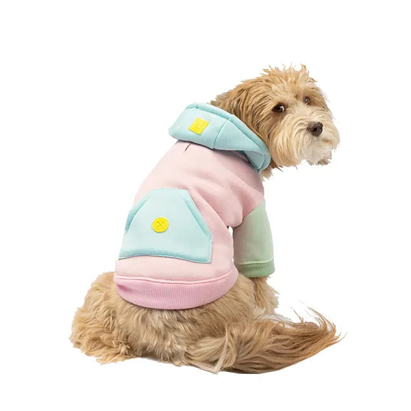 Silver Paw Pink Venice Dog Hoodie - Large