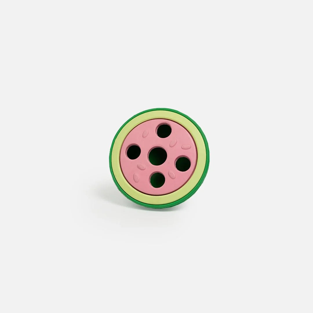 Silver Paw Watermelon Dog Toy | 100% Natural Rubber Chew for Safe & Interactive Play
