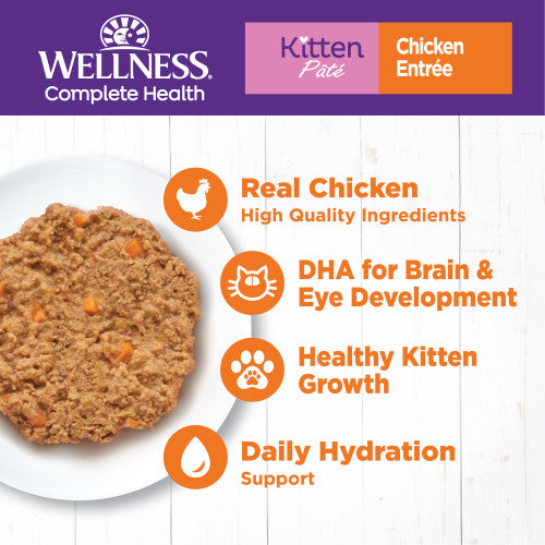 Wellness Complete Health Kitten Pate Chicken Entree 85g